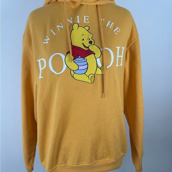 Disney Winnie the Pooh yellow hoodie women’s small - Picture 1 of 7